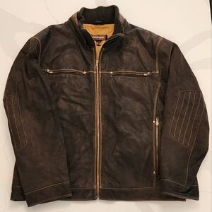 Mens XL Danier Brown Leather Jacket